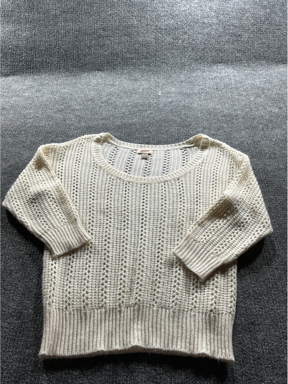 Arizona Jeans Co. Cream Knit Pullover Sweater Size XL